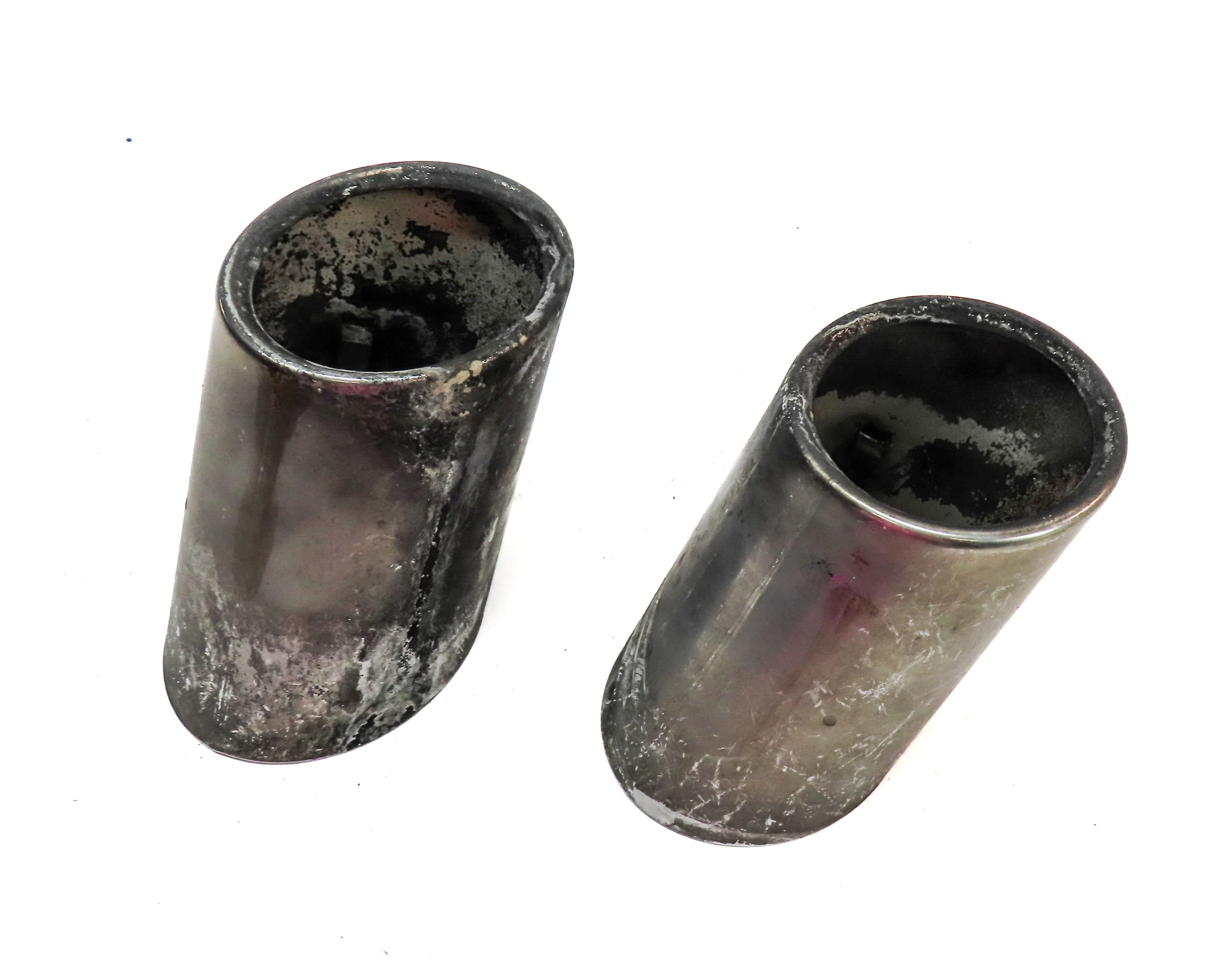 2013 BMW X5 (E70) REAR MUFFLER EXHAUST TIP END SET/2 (CHROME) — exact item pictured
